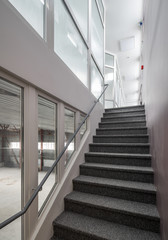Staircase in the office building. Hall.