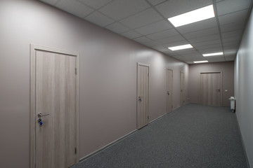 Office doors. Empty interior.