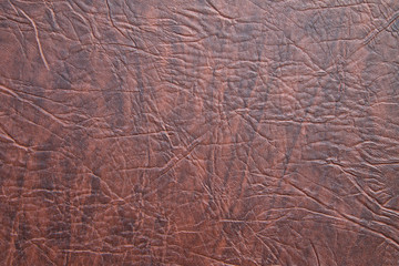 Brown leather texture. Patterned Leather