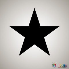Clasic star Icon Vector. Isolated, object on white background