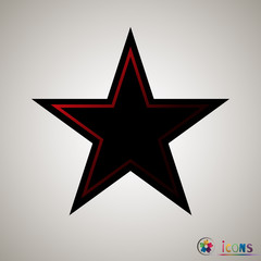 Clasic star Icon Vector. Isolated, object on white background, black