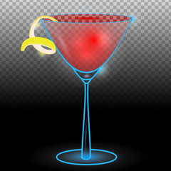 Cosmopolitan cocktail transparent