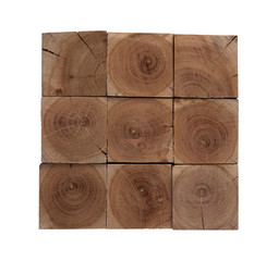 Natural plum wood blocks background
