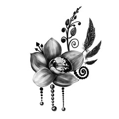 floral pattern tattoo