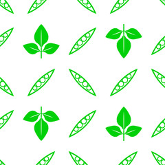 Green Soybeans Seamless Pattern