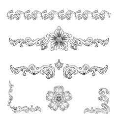 Decorative design elements set