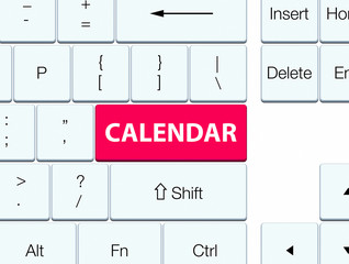 Calendar pink keyboard button