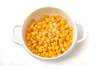 corn grain white background