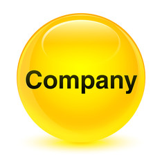 Company glassy yellow round button