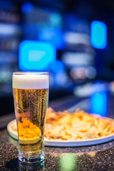 beer with snacks
