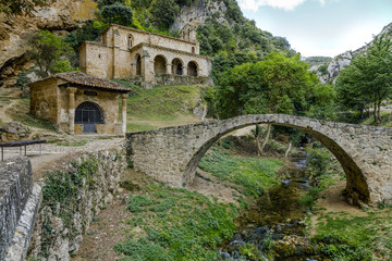 church at the side of the road, Tobera, Burgos
