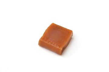 caramel on white background