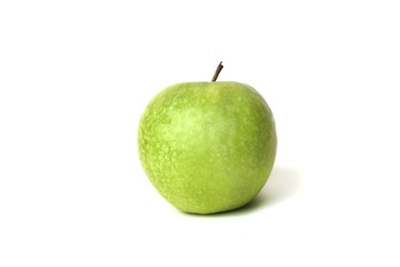 green apple on a white background