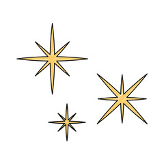 starry sky scene icon vector illustration design