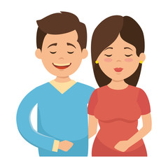 cute couple in love vector illustration design