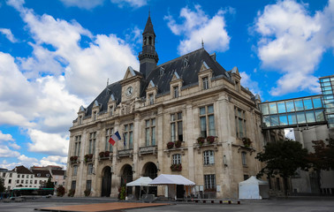 Fototapeta premium The Saint Denis Town hall at summer day, France.
