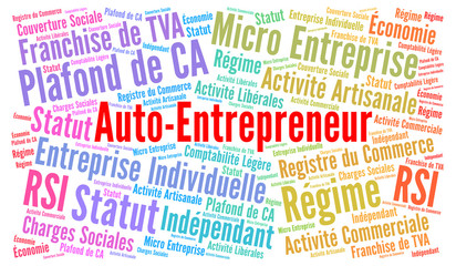 Fototapeta premium Auto entrepreneur nuage de mots
