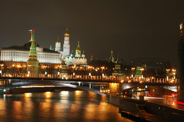 Fototapeta na wymiar Moscow city at night