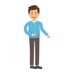 young man avatar character vector illustration design