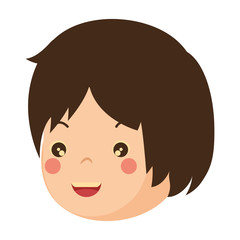 cute and little boy vector illustration design