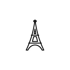 eiffel tower icon on white background