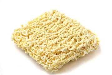 dry noodles on a white background