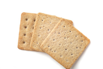 snack cracker on white background