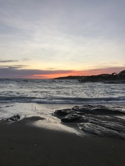 il mare al tramonto