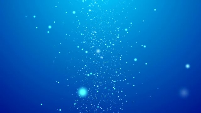 Blauer Hintergrund mit animierten Partikeln - Glitzernde Partikel mit dynamischer bewegung
