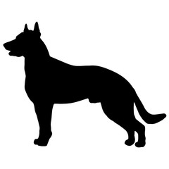Silhouette of a dog.Vector illustration