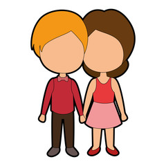 Obraz na płótnie Canvas cute couple in love vector illustration design