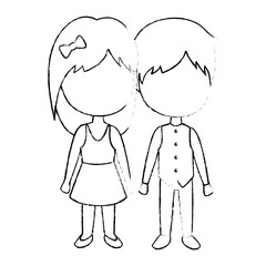 cute couple in love vector illustration design