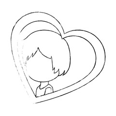cute husband with heart vector illustration design