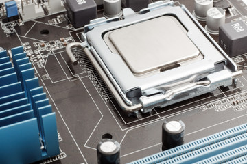 Obraz premium motherboard socket with computer processor 