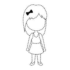 cute and little girl character vector illustration design