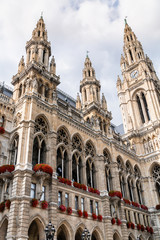 Naklejka premium Towers of Vienna City hall, Austria
