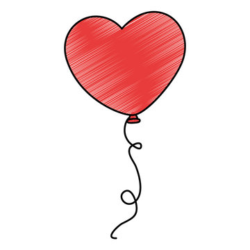 heart shaped balloons icon vector illustration design