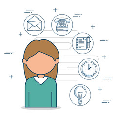office and business elements concept vector illustration graphic design