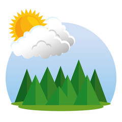 summer season weather forecast concept vector illustration graphic design