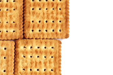 snack: chip cookies on isolated white background with copy space