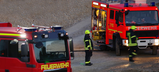 Naklejka premium Feuerwehr, Feuerwehreinsatz