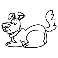 Dog pet cartoon icon vector illustration graphic design