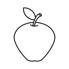 Delicious apple fruit icon vector illustration graphic design