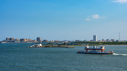Galveston bay, Texas, USA as seing from sea