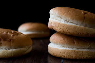 Stack of Hamburger Buns or Bread.