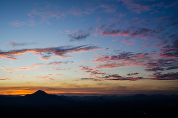 view from Phu Thok, Chiang Khan,Thailand in the morning