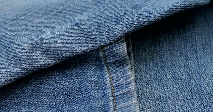 Blue jeans close up