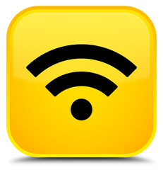 Wifi icon special yellow square button