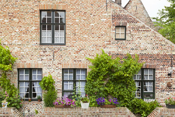 Naklejka premium Bruges Begijnhof Houses