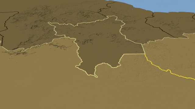 Roraima - Brazil, region extruded. Bumps